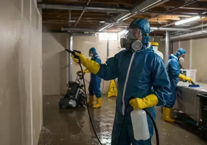 Basement Sanitization and Antimicrobial Treatment process in Falling Water, TN